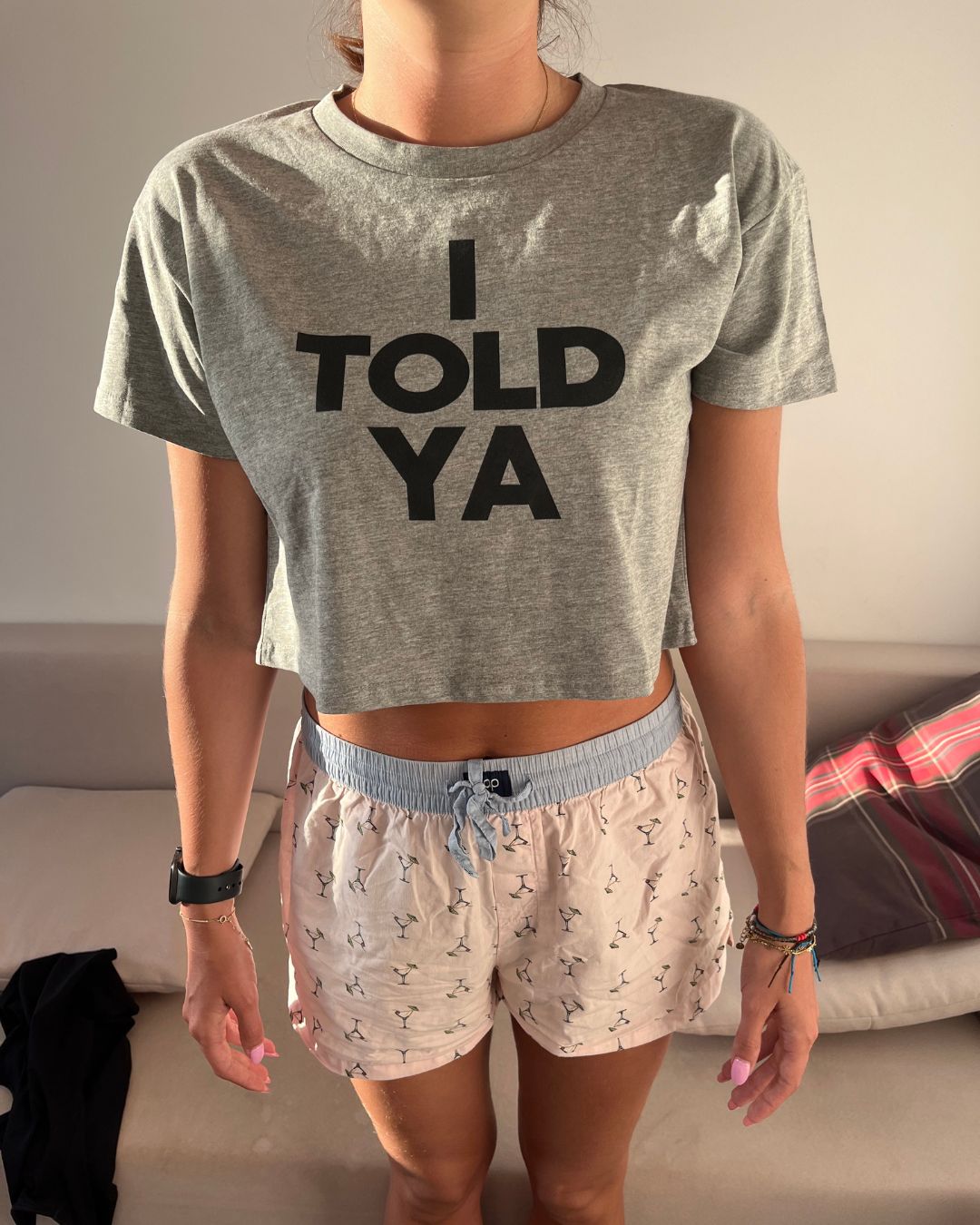 I TOLD YA crop t-shirt