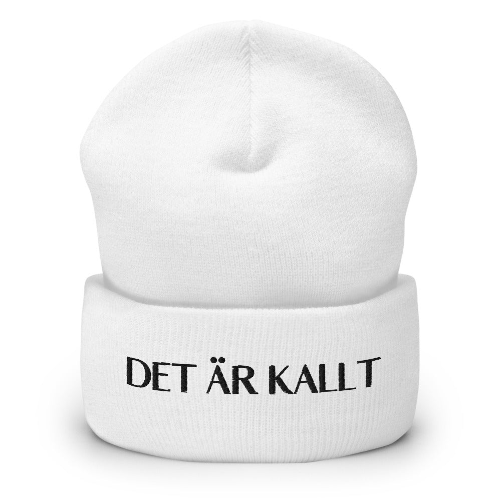 DET ÄR KALLT beanie by Clothes With Words | Clothing and accessories with words