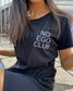 No Ego Club t-shirt black and women. Clothes With Words apparel.