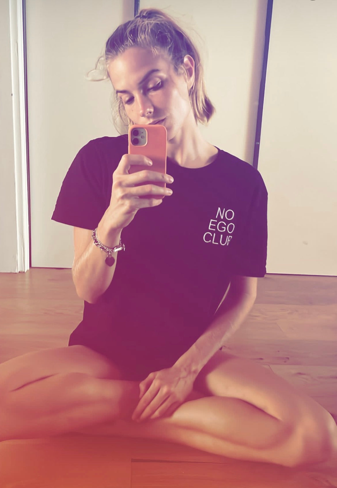 No Ego Club t-shirt black and unisex. Clothes With Words apparel.