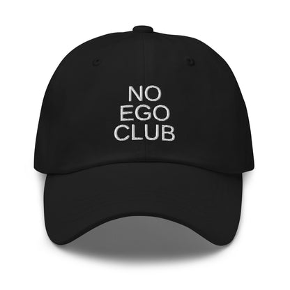 No Ego Club dad hat. Clothes With Words apparel.
