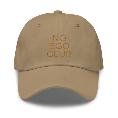 No Ego Club dad hat. Clothes With Words apparel.