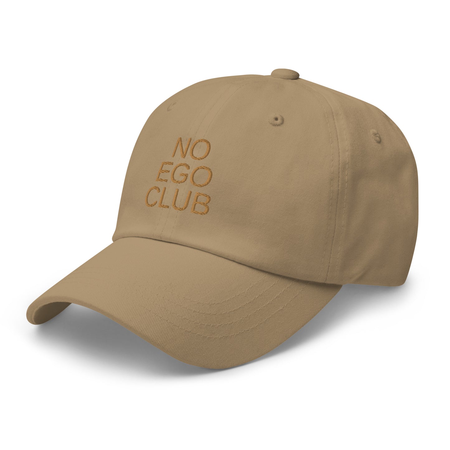 No Ego Club dad hat. Clothes With Words apparel.