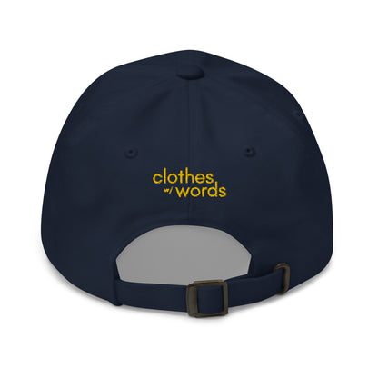 No Ego Club dad hat. Clothes With Words apparel.
