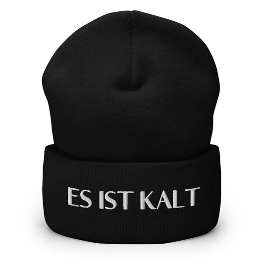 ES IST KALT beanie by Clothes With Words | Clothing and accessories with words