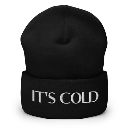 ITS' COLD beanie by Clothes With Words | Clothing and accessories with words