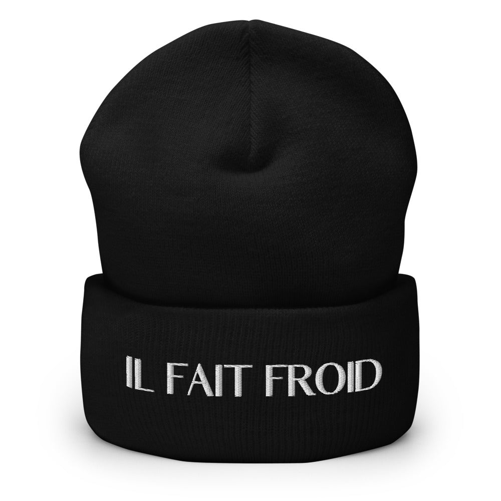 IL FAIT FROID beanie by Clothes With Words | Clothing and accessories with words