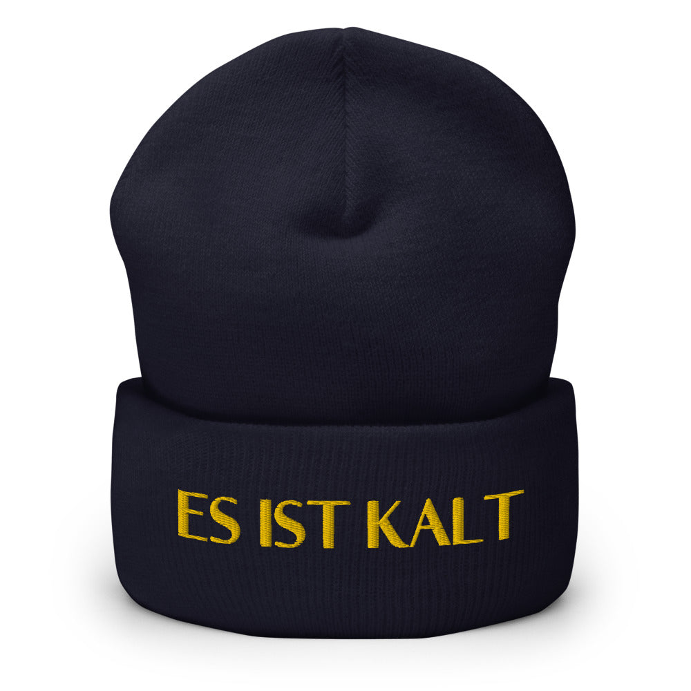 ES IST KALT beanie by Clothes With Words | Clothing and accessories with words