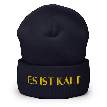 ES IST KALT beanie by Clothes With Words | Clothing and accessories with words