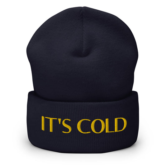 ITS' COLD beanie by Clothes With Words | Clothing and accessories with words