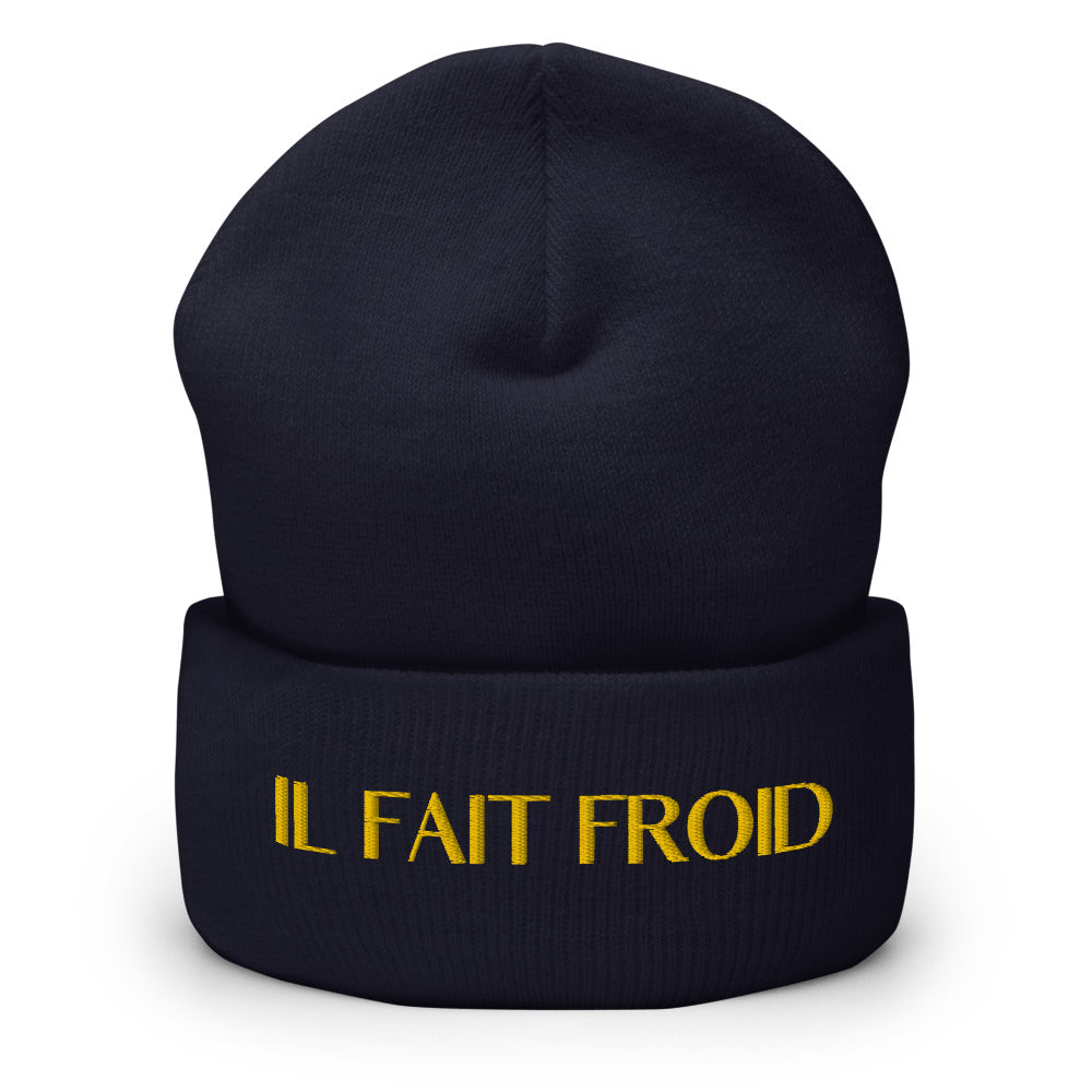 IL FAIT FROID beanie by Clothes With Words | Clothing and accessories with words