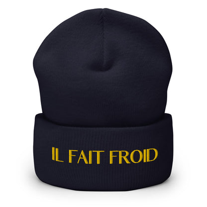 IL FAIT FROID beanie by Clothes With Words | Clothing and accessories with words