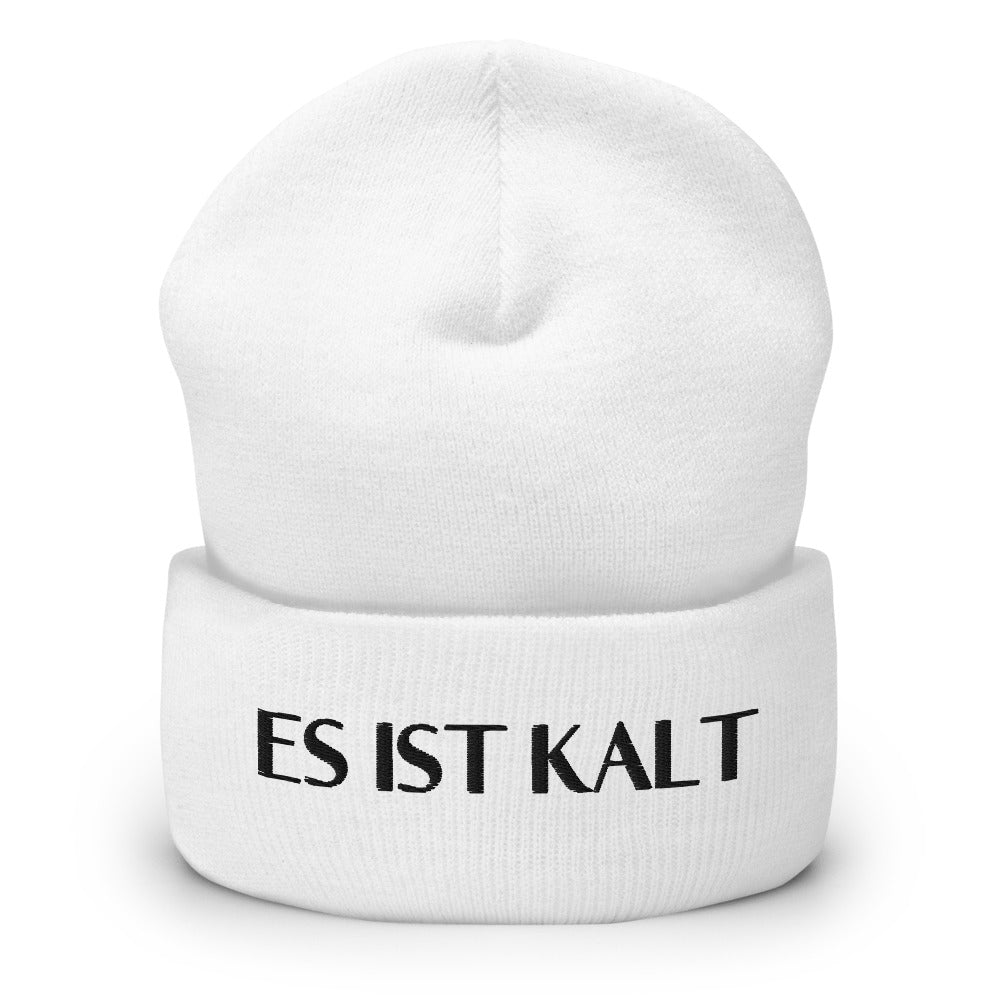 ES IST KALT beanie by Clothes With Words | Clothing and accessories with words