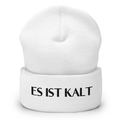 ES IST KALT beanie by Clothes With Words | Clothing and accessories with words