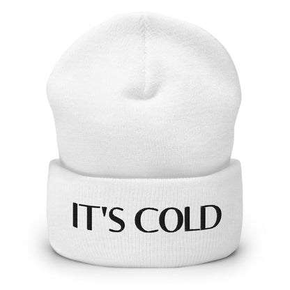 ITS' COLD beanie by Clothes With Words | Clothing and accessories with words