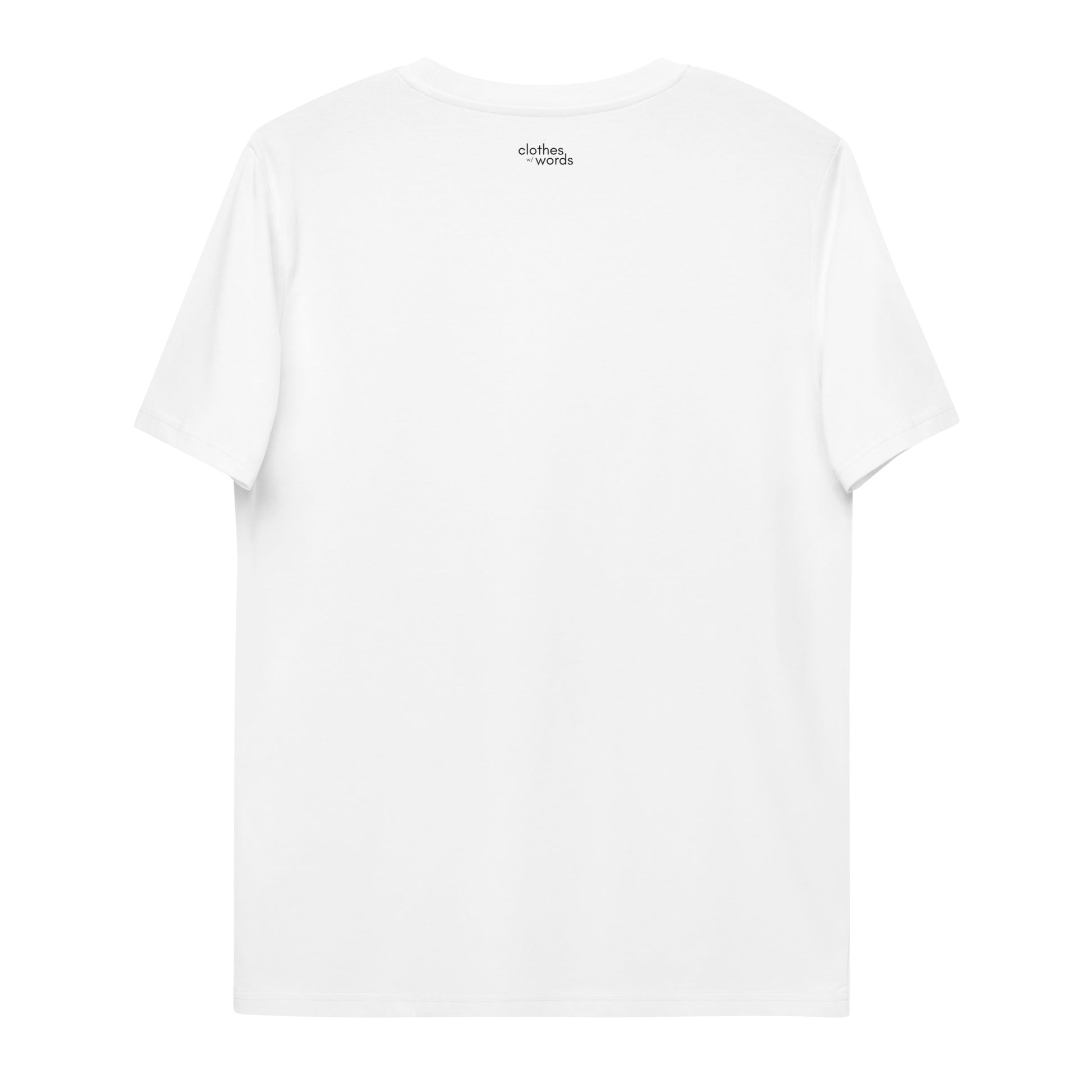 No Ego Club t-shirt white and unisex. Clothes With Words apparel.